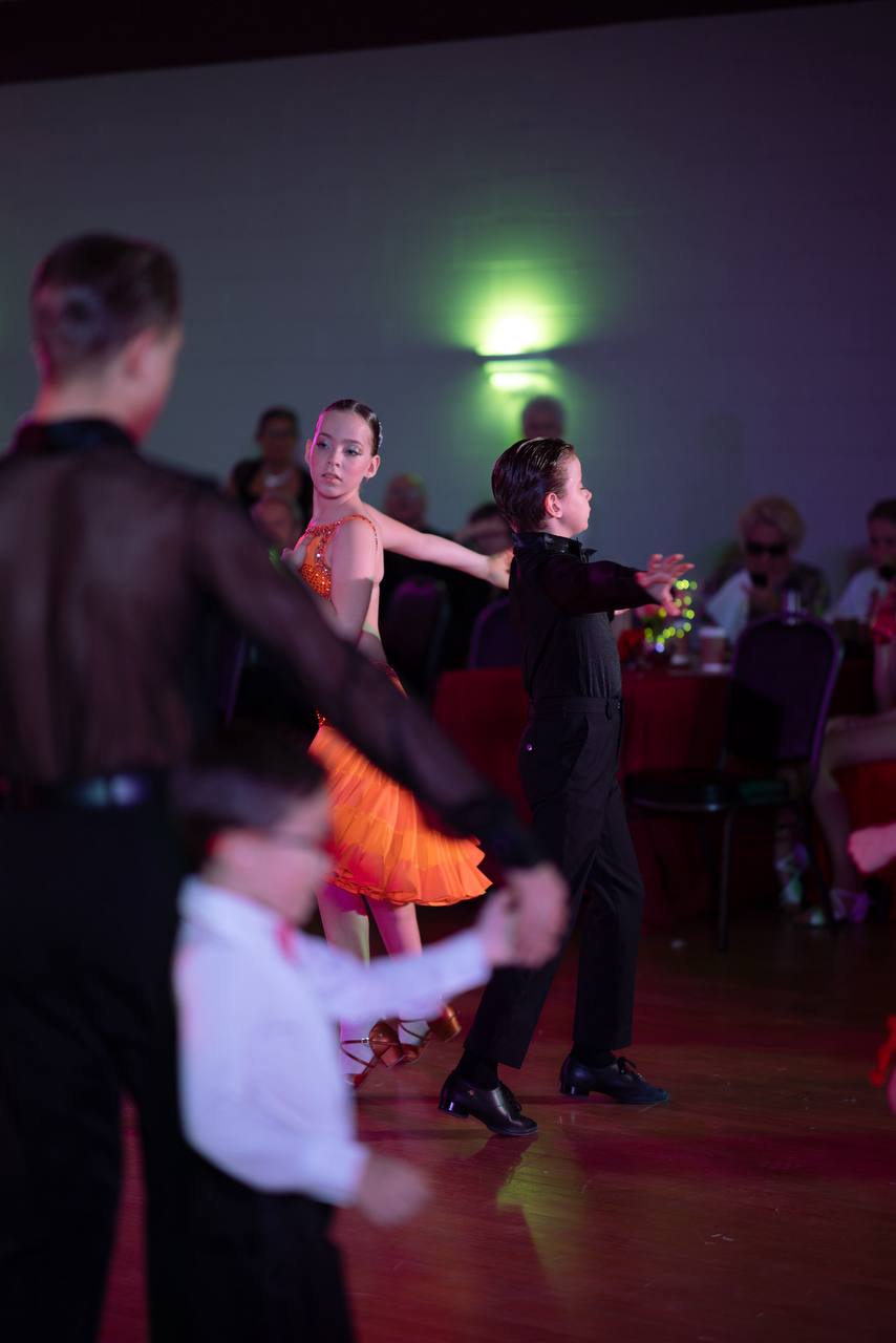 Young dancers on the competition floor